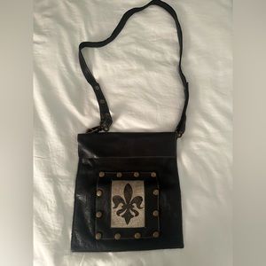 Black crossbody bag from Italy